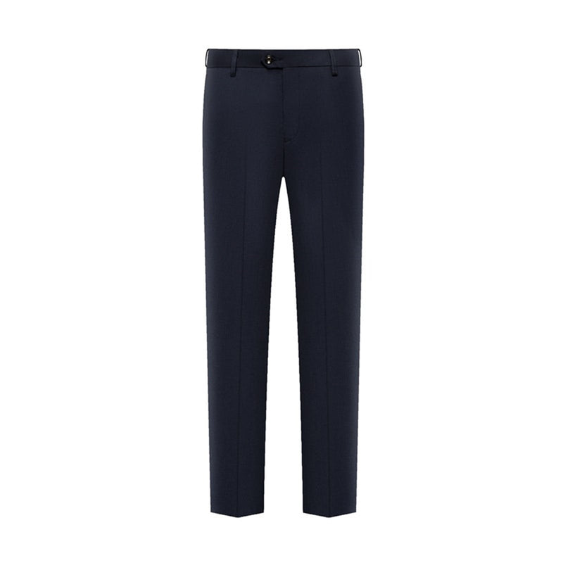 Mens Dress Pants Business Casual Classic Fit Suit Pants Solid Color Chino Trousers with Pockets, Blue, M